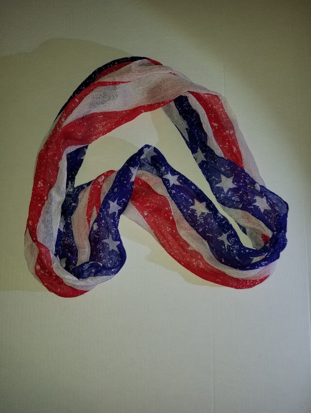 Patriotic Red White Blue Star Infinity Scarf